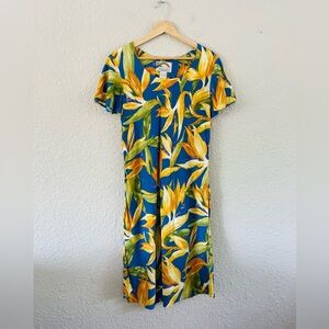 Vintage Paradise Found made in Honolulu Tropical Print Dress